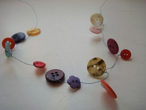 finished button garland