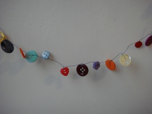 hanging button garland