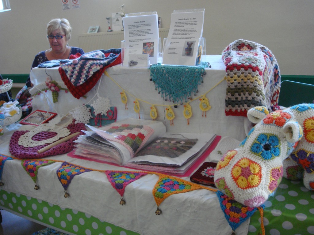 A nice selection of crochet items, with Gaynor's Hippo right at the front